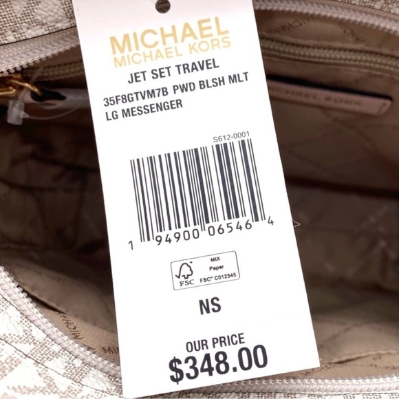 Michael Kors Large Messenger Crossbody Bag Powder Blush Multi - Picture 13 of 13